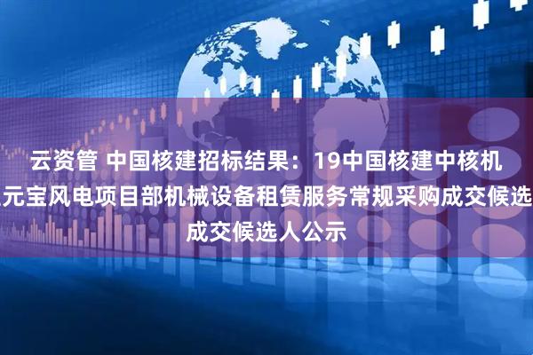 云资管 中国核建招标结果：19中国核建中核机械工程元宝风电项目部机械设备租赁服务常规采购成交候选人公示